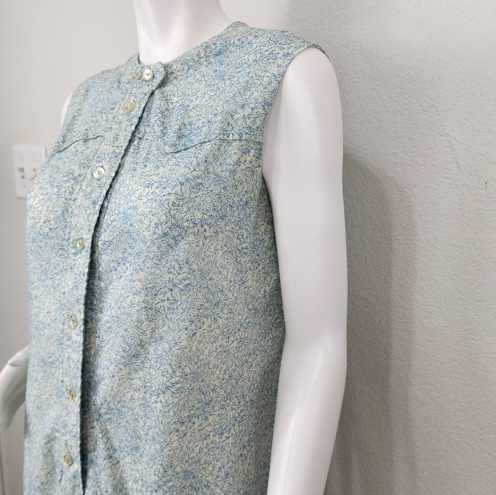 Vintage Bleeker Street Cotton Sleeveless Shift Dress Size L - Picture 9 of 10